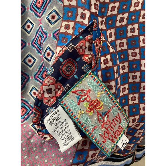 Johnny Was "Wildlife" Bomber Reversible Zipper Silk Jacket M NWT New! $595 Wow! - Picture 5 of 11